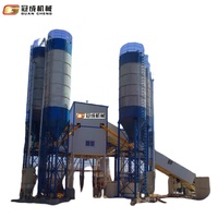 Centrale à béton stationnaire Guancheng HZS60 avec mélangeur à double arbre JS1000, 60m³/h, électrique, Shandong