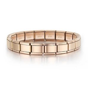 Pulsera Italiana Unisex Modular Plateada, Diseño Compacto y Exclusivo, DIY, Delicada, Correa de Reloj de Acero Inoxidable en Blanco, Cadena Elástica - Product Image 5
