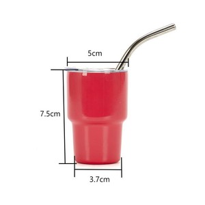 Christmas Gift 304 Stainless Steel <strong>Shot</strong> Glass Colorful <strong>Shot</strong> Glasses with Foil Lid and <strong>Straw</strong> 2oz Whiskey <strong>Shot</strong> Glass - Product Image 4