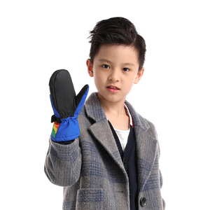 Children's Ski <b>Gloves</b> Blue And Rose Red <b>Warm</b> Lightweight For Winter Outdoor Use - Product Image 4