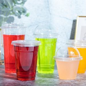 Copo Transparente para Bebidas Frias com Tampa, Personalizado com Logo, Vendas Quentes, 95 mm, 12 oz, 16 oz, 20 oz, 24 oz, Café, Chá, Chá com Leite - Product Image 3
