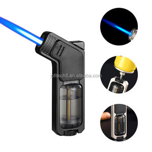 JOFI 1 Jet Custom Metal Cigar Cigar Lighter Business Gift Multifunctional <b>Portable</b> Outdoor Windproof Inflatable Cigar Lighter - Product Image 2