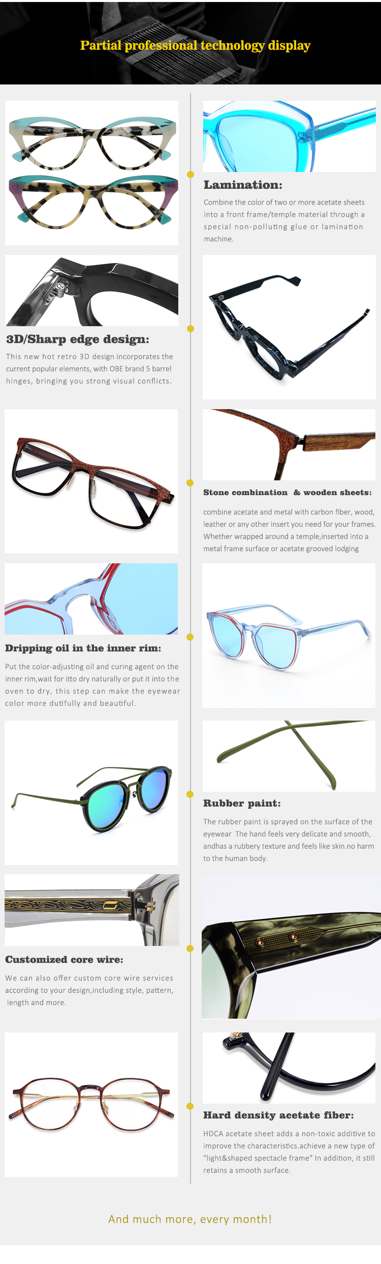 Fashion gentleman glasses frame OBE spring hinges nylon lens buffalo horn eyeglasses frames
