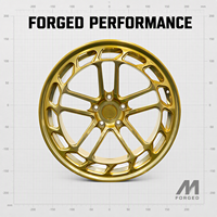 Jantes Mforged Premium Gold Multi-trous haute performance avec design à rayons ouverts pour marques de véhicules personnalisées et applications de rechange