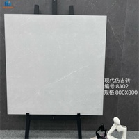 Carrelage mural et de sol en céramique pleine masse aspect marbre émaillé, antidérapant, rustique, 800x800mm, pour salle de bain et couloir, vente en gros usine