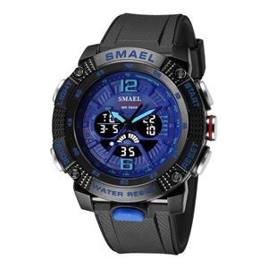 Reloj Deportivo SMAEL 8058 para Hombre, Elegante, Resistente al Agua 5ATM, Cronógrafo, Esfera Analógica-Digital, Luminoso, Alarma, Cronómetro - Product Image 4