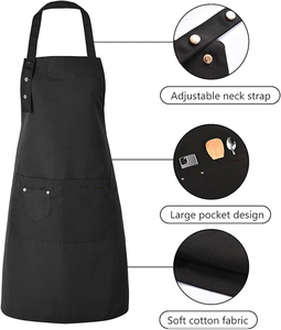 <span class=keywords><strong>Tablier</strong></span> d'artiste noir pour femmes et hommes avec poches, bretelles réglables à boucle, idéal pour la cuisine, la pâtisserie, la <span class=keywords><strong>poterie</strong></span>, la peinture - Product Image 3