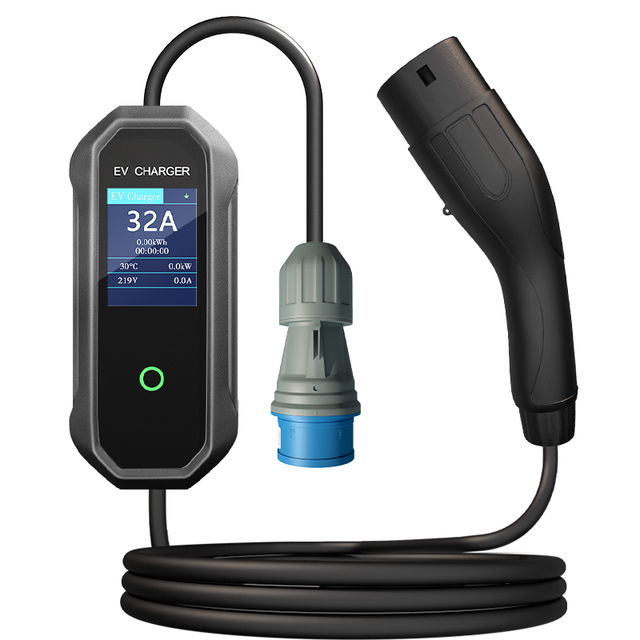 Type 2 Cee Portable Ev Charger Adjustable Current 5m 11kw High Power Customized Iec 62196 Type2 Ev Charger Electric Car Charger