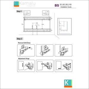 Mobiletto da bagno classico da 60 cm BT-60 Kamalu con porta in legno massello resistente all'acqua con lavabo a specchio - Product Image 6