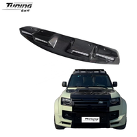 Barre d'éclairage de toit en fibre de carbone sèche avec 4 ampoules LED pour Land Rover Defender 110 90 130 L663 2020 2021 2022 2023 2024