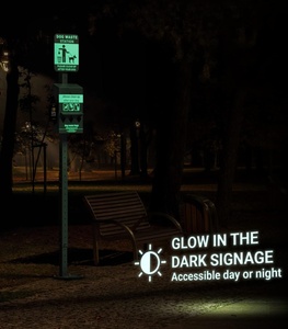 <span class=keywords><strong>Mini</strong></span> metallo Pet Waste Station con triplo deposito di cane sacchetto di cacca Dispenser e segno di giardinaggio forniture tra cui cani sacchetti di cacca - Product Image 2