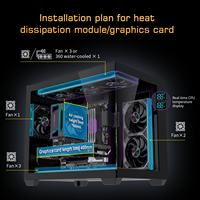 Gabinete Popular y Económico Lovingcool de PC con Vidrio Templado y Pantalla Digital, Chasis de Computadora Gaming Mid Tower MATX