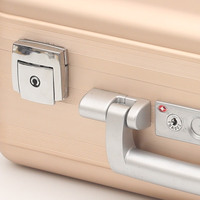 MSAC – Étui de transport portable de luxe en aluminium anodisé doré, étanche, avec serrure TSA, pour appareil photo, grande capacité