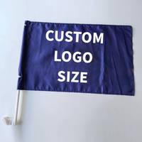 Bandera Personalizada de Doble Cara para Coche con Impresión de Logotipo, Bandera Nacional para Ventana de Vehículo, Bandera Promocional para Eventos
