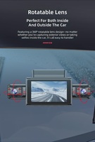 Caméra embarquée 4 objectifs 140° HD 1080P avec vision nocturne améliorée, Wi-Fi, détection de mouvement, enregistrement en boucle et surveillance de stationnement