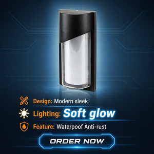 Moderna Lampada da Parete LED 10W IP65 Impermeabile <span class=keywords><strong>in</strong></span> <span class=keywords><strong>Alluminio</strong></span> con Doppio PC, Facile Installazione, Applique da Esterno - Product Image 1