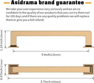 Đồng tủ bếp tủ quần áo xử lý hiện đại ngăn kéo núm đồ nội thất tủ xử lý rượu sâm banh chải Brass nhà bếp phần cứng - Product Image 4