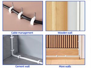 Clips de <span class=keywords><strong>Cable</strong></span> de Plástico Blanco de Alta Calidad YAONAN, PE/PP, Fácil Instalación, Soporte de <span class=keywords><strong>Pared</strong></span>, Diseño de Clavo de Acero, Tamaños Personalizables - Product Image 5