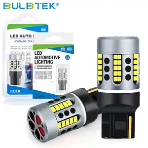 BULBTEK SMD2016-1 7440 led רכב נורות led מאוורר Colling 22W 1850LM 1.8A אור led נורות 7440