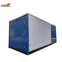 Conteneur de stockage pliable portable de 20 pieds, structure en acier mobile à emballage plat avec 4 portes latérales