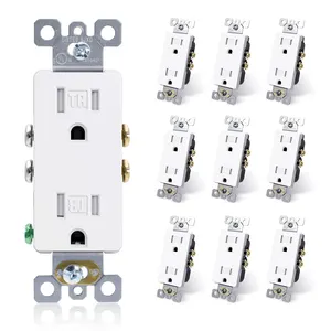 US TR Receptacle 15 Amp Trong Tường Nhà Máy Trực Tiếp UL Được Liệt Kê Trang Trí Receptacle Outlet Cho Nhà Văn Phòng