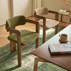 Sedia da Pranzo in Legno Massello, Struttura in Noce, Seduta in Paglia, Cuscino in Velluto, Design Moderno di Lusso Nordico per Casa, Hotel, Ristorante - Product Image 3