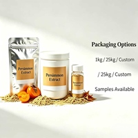 Extrait de kaki soluble dans l'eau, séché par atomisation, en poudre fine, matière première naturelle de Diospyros Kaki pour la formule de boissons et de soins de la peau