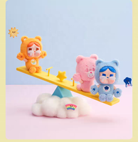 Nouvelle collection 2026 : Pendentif en vinyle et peluche en forme de cœur, série Care Bear, ours qui pleure, authentique Pop Mart, boîte mystère