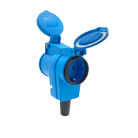 Câble d'extension de camping 16A 230V avec prise CEE IEC coudée et prise Schuko, 10/25m H07RN-F 3G 2.5mm IP54