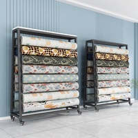 Présentoir mobile en tissu Étagère de rangement pour nappes en tissu Étagère de présentation d'échantillons