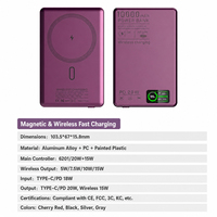 Batterie externe magnétique sans fil 10000 mAh personnalisable avec logo, affichage TFT Qi2, mince et portable