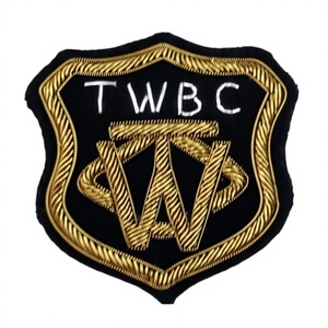 Parche de terciopelo bordado TWBC con diseño de ala, insignia personalizada para coser en prendas, aplique de tela de estilo lujoso - Product Image 1