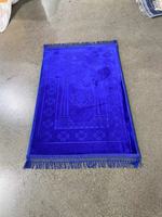 Tapis de prière uni islamique avec pompon, tapis de mosquée pour le Hajj