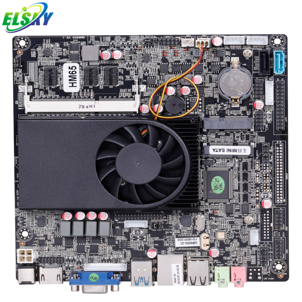 ELSKY-QM6600 Горячая продажа DC 12V мини-itx материнская плата с процессором Intel 2th/3 i3 i5 i7 Gen VGA ddr3 Материнская плата комбо