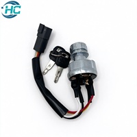 Interrupteur d'allumage à 4 fils avec 2 clés pour chargeuse compacte Caterpillar, pièces de rechange HC 110-7887 467-8535 1107887 4678535