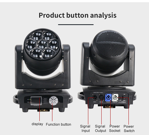 7X40W Shake Head <b>Lights</b> Dmx512 RGBW 4in1 LED Zoom Bee Eyes for Stage Disco Party KTV - Product Image 3