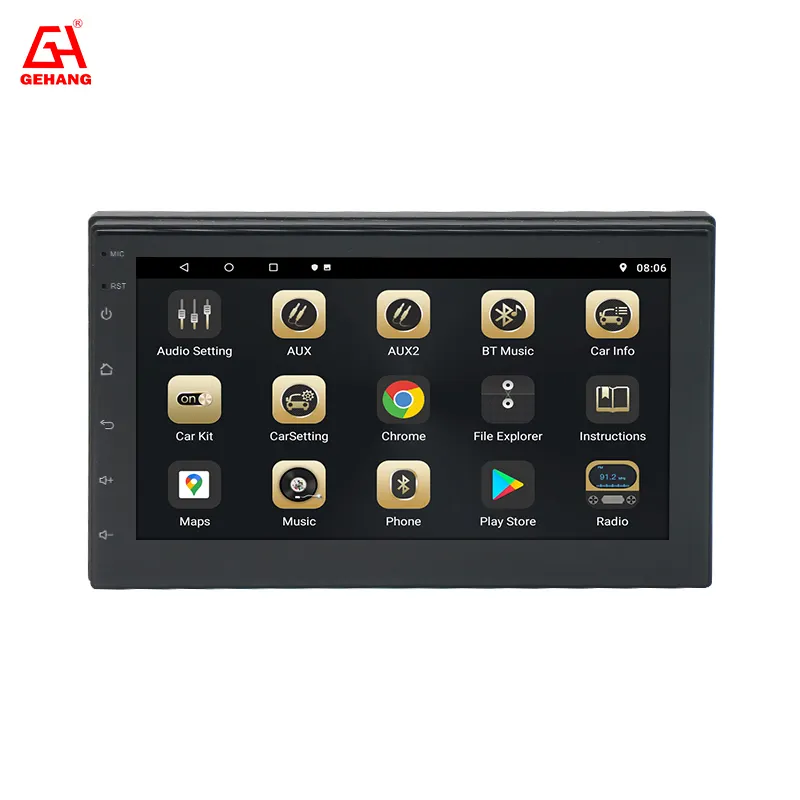 GeHang Autoradio 2Din Auto Radio 7''1080P HD Touch Screen mit Kamera WINCE SYS MP5 Player Rückansicht Neue UI BT FM ISO SD USB