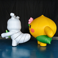 Costume de mascotte gonflable personnalisé pour adulte, motif ver à soie et citron, en tissu Oxford, personnage de dessin animé, certifié CE, résistant à l'eau