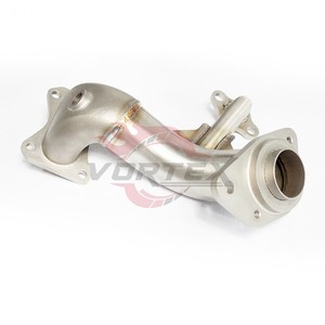 Système d'échappement complet Vortex pour Honda Fit GK5 Jazz 1.5L L15B 2014-2020 Downpipe Catback avec embout bleu brûlé, soudé TIG, avec supports - Product Image 2