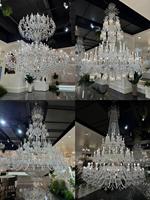 Grands lustres suspendus contemporains décoration K9 lumières en cristal hôtel marie therese lustre en cristal