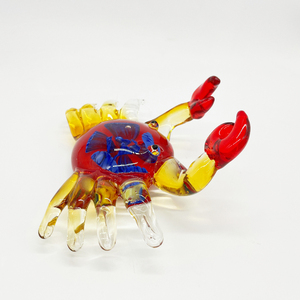 かわいい手作りガラス吹くヤドカリガラスアート彫刻