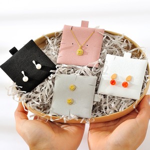 Wholesale Custom LOGO Design Microfiber Jewelry Card 6*6/8*8/9*9CM Necklace Earrings Jewelry Storage Card Insert Storage Card - Product Image 3
