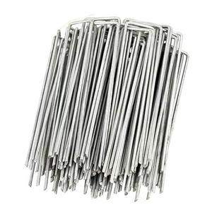 U Pegs Cercas Drip Irrigação Securing Stakes Loop Stake para Ancoragem Lawn <span class=keywords><strong>Soaker</strong></span> Mangueira - Product Image 1