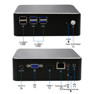 Mini PC para Juegos <span class=keywords><strong>Intel</strong></span> de 5.ª/6.ª/7.ª Generación Core I3/<span class=keywords><strong>i5</strong></span>/i7, Computadora de Escritorio con SSD MSATA, Barebone Industrial, PC Pequeño - Product Image 4