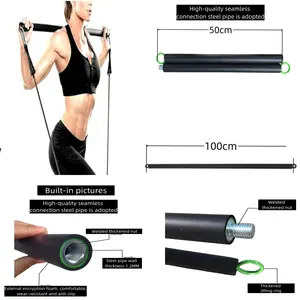 Kang Xia Hot Selling Pilates Bar Kit With Resistance Bands Pilates Bar Workout Equipment for Legs Hip Waist