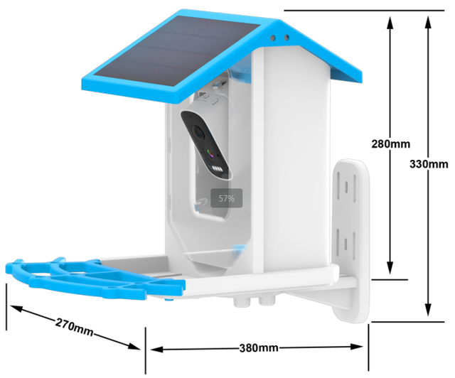 Waterproof Wifi App Remote Control4HD 4MP Video 10000+ Species Bird Ai Identification Smart Bird Feeder with Camera