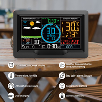 Station météo numérique 7 en 1 avec pluviomètre, hygromètre et thermomètre, station météo sans fil professionnelle pour extérieur, station météo sans fil RF personnelle