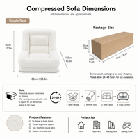 Fauteuil pouf confortable en velours, design moderne, une place, pour appartement et hôtel, mobilier multi-espaces