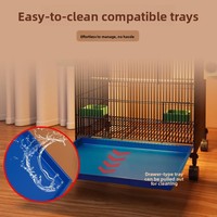 Cage à oiseaux pour perroquets, nouveau style, petite taille, pour calops, paons, oiseaux rayés tigrés et perroquets perlés ; Cage domestique écologique en herbe
