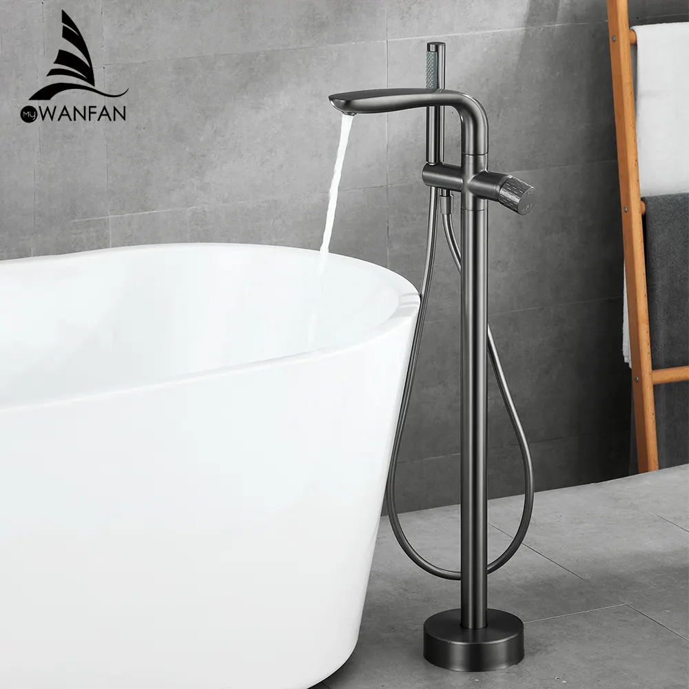 Bathtub Faucet Shower Sets Space New Design Bathroom free standing Matte Black Ceramic Classical Style Metal Hand